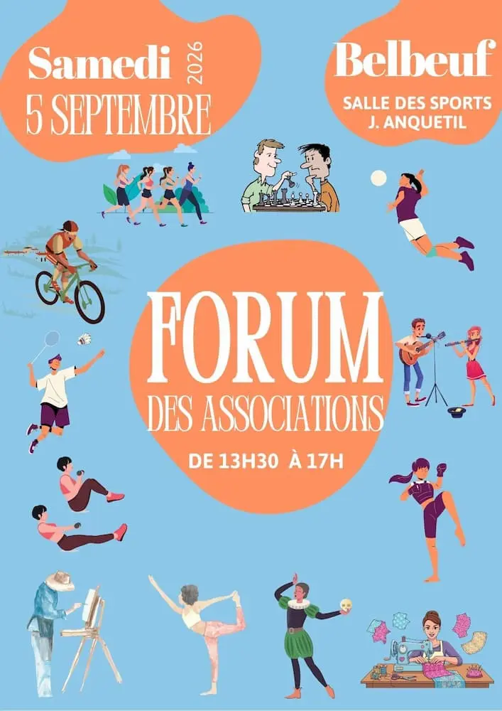 Affiche pour le forum des associations de Belbeuf en septembre 2026