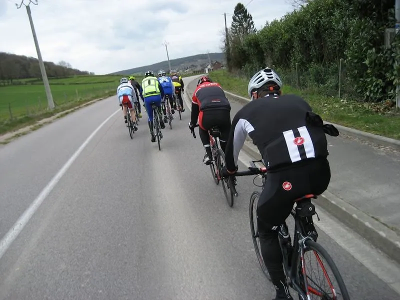 Peleton de cyclistes de Cyclobelbeuf lors d'une grande sortie
